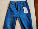 皮爾卡丹【高腰百搭】牛仔褲女夏季顯瘦休閑潮流修身直筒長(cháng)褲深藍28 曬單實(shí)拍圖
