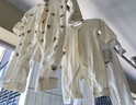 （2件裝）春秋款純棉嬰兒衣服新生兒連體衣A類(lèi)無(wú)骨雙層護肚春秋 小碎花+長(cháng)耳朵兔 52cm （0-1個(gè)月） 曬單實(shí)拍圖