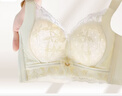 都市麗人莫代爾內衣女聚攏小胸顯大上托防下垂收副乳無(wú)鋼圈蕾絲文胸罩香檳 曬單實(shí)拍圖