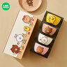 滿(mǎn)朝佳（MANCHAOJIA）LINE FRIENDS陶瓷碗碟套裝家用禮物碗吃飯面碗餐具組合禮盒四件套 曬單實(shí)拍圖