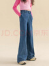 淘町女童牛仔褲春夏2026新款中大童垂感棉春夏簡(jiǎn)約直筒闊腿褲 曬單實(shí)拍圖