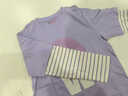 巴布豆（BOBDOG）女童條紋長(cháng)袖t恤衫假兩件拼接女孩衣服大童春裝圓領(lǐng)上衣香芋紫120 曬單實(shí)拍圖