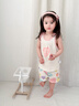 ELLE BABY寶寶純棉背心套裝夏季薄款透氣可愛(ài)吊帶兒童無(wú)袖套頭女童睡衣 草莓軟糖 【棉100%】 100 【建議身高88cm-100cm】 曬單實(shí)拍圖