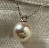 GiO珠寶 Akoya海水珍珠項鏈吊墜單顆鑲鉆18K金送老婆送女友生日禮物 曬單實(shí)拍圖