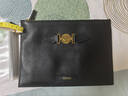 范思哲（VERSACE）商務(wù)休閑男士牛皮手拿包 金頭美杜莎標識拉鏈手包 時(shí)尚大牌男包 黑色大號 1006243 1A03190 曬單實(shí)拍圖