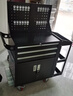 琉羽多功能工具車(chē)小推車(chē)汽修工具柜工業(yè)級鐵皮收納車(chē)間移動(dòng)維修工具箱 側掛款黑色[三抽+柜鎖+側 曬單實(shí)拍圖
