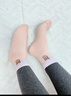 立形計襪子女秋冬季【100%純棉】10A抗菌厚款防臭吸汗耐磨全棉中筒 曬單實(shí)拍圖