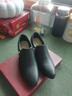 富貴鳥(niǎo)真皮牛皮高跟鞋女士尖頭粗跟單鞋黑色工作鞋 單里4.5cm 37 曬單實(shí)拍圖