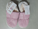 卡帝樂(lè )鱷魚(yú)（CARTELO）棉拖鞋女士秋冬季防水居家室內外出穿包跟棉鞋 XH112 粉色 38-39 曬單實(shí)拍圖