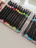 得力（deli）閃光馬克筆軟頭水彩筆小學(xué)生專(zhuān)用畫(huà)筆爆閃細粉卟呤卟呤水性馬克筆 【爆閃細粉】24色-閃光/軟頭 曬單實(shí)拍圖