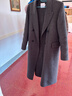 紅袖高級感超好看毛呢大衣冬季新款女裝100%綿羊毛質(zhì)感保暖雙面呢外套 煙灰056 L 曬單實(shí)拍圖