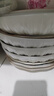 奧美優(yōu)（AOmeiyou）陶瓷盤(pán)子菜盤(pán)家用簡(jiǎn)約白色釉下彩餐具餐盤(pán)碟子深盤(pán)套裝8英寸4只 曬單實(shí)拍圖