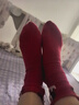 都市麗人本命年紅襪子女士襪子100%純棉10A抑菌結婚喜慶中筒女襪4雙 曬單實(shí)拍圖