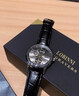 羅賓尼男士手表品牌十大名表防水皮帶男表正品世界鏤空全自動(dòng)機械手表 黑黑金 曬單實(shí)拍圖