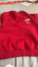 左西女童新年衛衣加絨加厚保暖上衣2025新款兒童馬年過(guò)年服 紅色 140 曬單實(shí)拍圖