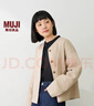 MUJI 女式 木棉混 雙層紗織絎縫夾克 女外套女裝26年春季 BD12VA6S 淺米色 M (160/84A) 曬單實(shí)拍圖