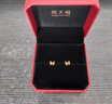 周大福 蝴蝶結黃金耳釘耳飾(工費220)約1.45g EOF286生日禮物 曬單實(shí)拍圖
