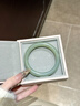 印象眸 【臻選級】和田玉手鐲淺青玉鐲子送女友內徑約57-58mm 曬單實(shí)拍圖