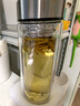 京東京造雙層加厚玻璃杯 無(wú)鉛高硼硅帶茶隔水杯304茶隔泡茶杯男士360mL 曬單實(shí)拍圖