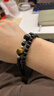 峨眉山黑曜石手鏈男黃虎眼銀曜石手串招財轉運設計感生日禮物 日進(jìn)斗金手串禮盒裝 曬單實(shí)拍圖