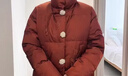 鴨鴨（YAYA）羽絨服媽媽裝短款2025年冬季新款中老年立領(lǐng)保暖氣質(zhì)休閑鴨絨外套 橘色 L (165) 曬單實(shí)拍圖