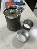 入一山河隨行壺旅行茶具一人飲316不銹鋼收納包戶(hù)外便攜茶具套裝 綠色 一壺四杯 曬單實(shí)拍圖