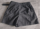 香影劉些寧同款香影通勤闊腿短褲女2025冬季新款休閑系帶不對稱(chēng)灰裙褲 深灰 S 155/60A/85-95斤 曬單實(shí)拍圖