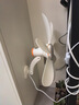 祥瓏夏天客廳墻上小型小風(fēng)扇學(xué)生宿舍廚房辦公室家用電風(fēng)扇衛生間壁扇 米白七葉壁扇（升級款）+3米延長(cháng)線(xiàn) 曬單實(shí)拍圖