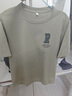 班尼路S&K系列涼感冰絲棉短袖t恤男夏季字母印花速干寬松圓領(lǐng)運動(dòng)體恤 灰綠 XL 建議141-160斤 曬單實(shí)拍圖