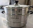 蘇泊爾SUPOR好幫手304不銹鋼雙層復底28cm蒸鍋燃氣電磁爐通用蒸籠SZ28B5 曬單實(shí)拍圖