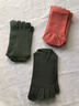 恒源祥五指襪女純棉長(cháng)筒五趾襪100%棉四季中厚高筒可愛(ài)中筒休閑襪潮流 【100%棉7A抗菌螺紋女襪】--橙紅麻灰墨綠 曬單實(shí)拍圖