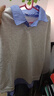 Homlean休閑假兩件襯衫領(lǐng)撞色衛衣男秋冬季條紋寬松日系HK05花灰色2XL 曬單實(shí)拍圖