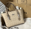 蔻馳（COACH）【品牌直供】女士MOLLIE中號斜挎手托特包CV965女神節禮物 曬單實(shí)拍圖