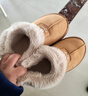 新款棉拖鞋女毛絨女士女外穿拖鞋家居棉鞋eva防臭防滑棉拖毛拖鞋 淺棕色 38-39 曬單實(shí)拍圖