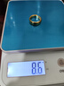 中鑫珠寶生日禮物光面素圈黃金戒指情侶結婚對戒足金999.9光圈指環(huán)女 可調節活口 【現貨】8.53g 曬單實(shí)拍圖