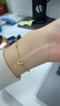 中國黃金（CHINA GOLD） 18k黃金環(huán)環(huán)相扣手鏈女款雙環(huán)紀念情人生日送女友38婦女節禮物 【京速達】18K金環(huán)環(huán)相扣手鏈 約0.7g 曬單實(shí)拍圖
