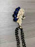頂妃（DING FEI）時(shí)尚長(cháng)水晶花吊墜項鏈女水滴毛衣鏈秋冬大氣百搭衣服配飾簡(jiǎn)約掛件 羽毛天鵝藍色 A06-201 曬單實(shí)拍圖