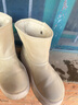 啄木鳥(niǎo)厚底加絨加厚雪地靴女款2025新款冬季可拆卸保暖毛毛勃肯棉鞋子 米白色 37 (235mm) 曬單實(shí)拍圖