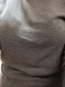 羅蒙（ROMON）純羊毛衫寬松顯瘦灰色減齡打底衫女新款內搭洋氣大碼秋冬針織毛衣 100%羊毛絨-深灰色-女裝十大品牌 3XL (140-155斤) 曬單實(shí)拍圖