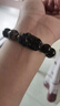 石傳百世天然黑曜石招財貔貅手串轉運護身符補水手鏈送男友紀念圣誕節禮物 曬單實(shí)拍圖