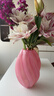 呂姆克玻璃花瓶客廳桌面擺件粉色麥芽糖加厚田園清新干花鮮花插花瓶0848 曬單實(shí)拍圖