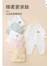 貝瑞加（Babyprints）新生兒連體衣2件裝初生男女寶寶純棉衣服四季內衣A類(lèi)護肚 黃52 曬單實(shí)拍圖