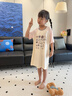 紅豆女童睡裙純棉夏季薄款小女孩家居服兒童親子睡衣 狗狗家族 140 曬單實(shí)拍圖