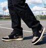 耐克（NIKE）男鞋Air Jordan 1 AJ1棕黑色舒適防滑耐磨減震中幫運動(dòng)復古籃球鞋 IB7110-002 42.5 曬單實(shí)拍圖
