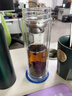 富光玻璃杯雙層 帶茶隔大容量隔熱茶杯高檔商務(wù)泡茶車(chē)載水杯透明杯子 曬單實(shí)拍圖