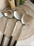 雙槍304不銹鋼鍋鏟三件套炒菜鏟子湯勺子漏勺廚具套裝家用櫸木柄 曬單實(shí)拍圖