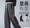 馬克華菲休閑褲男士春秋季時(shí)尚百搭衛褲寬松直筒運動(dòng)長(cháng)褲 灰色  XL 曬單實(shí)拍圖