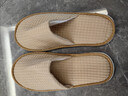 Tuban一次性拖鞋酒店家用待客旅行出差專(zhuān)用便攜式秋冬男女加厚防滑拖鞋 搖粒絨-卡其色【均碼5雙】7mm加厚防滑底 曬單實(shí)拍圖