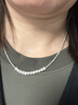 周大生【生日禮物】珍珠項鏈碎銀子項鏈輕奢碎銀幾兩鎖骨鏈送女友 曬單實(shí)拍圖
