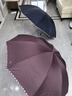 天堂傘三折加固加厚雨傘便攜強效拒水晴雨傘定制商務(wù)傘男女 暗紫紅-常規款（10骨雙人大傘） 曬單實(shí)拍圖
